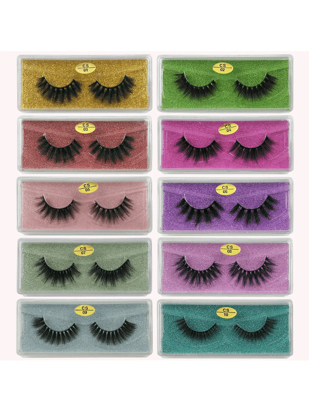 10 Pairs Mix Styles 3D Mink Eyelashes