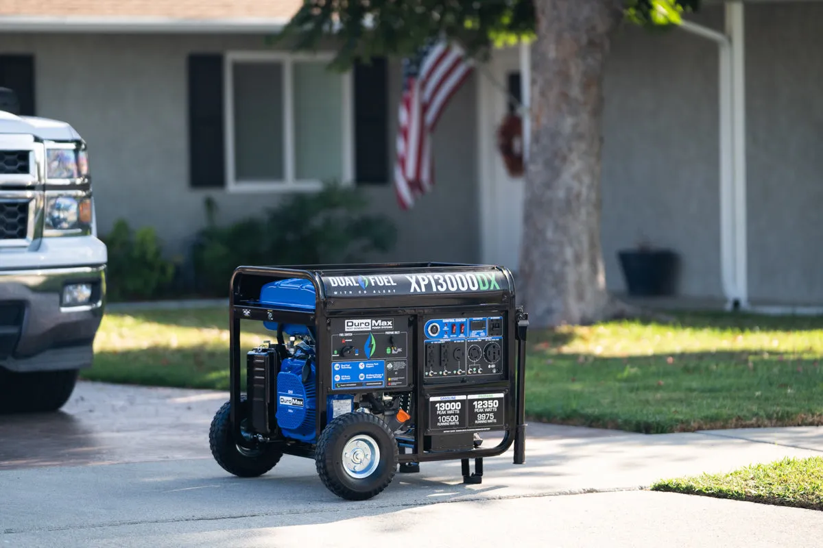 13,000 Watt Dual Fuel Portable Generator w/ CO Alert