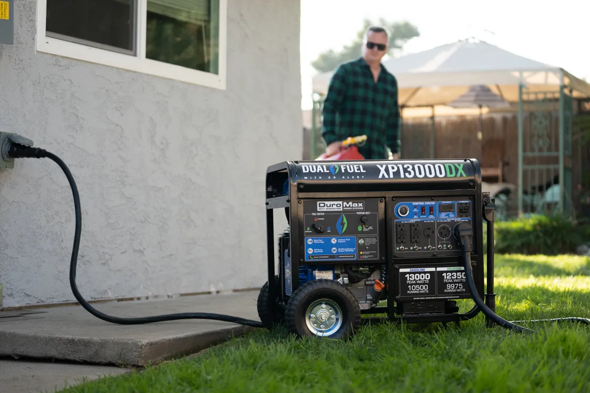 13,000 Watt Dual Fuel Portable Generator w/ CO Alert