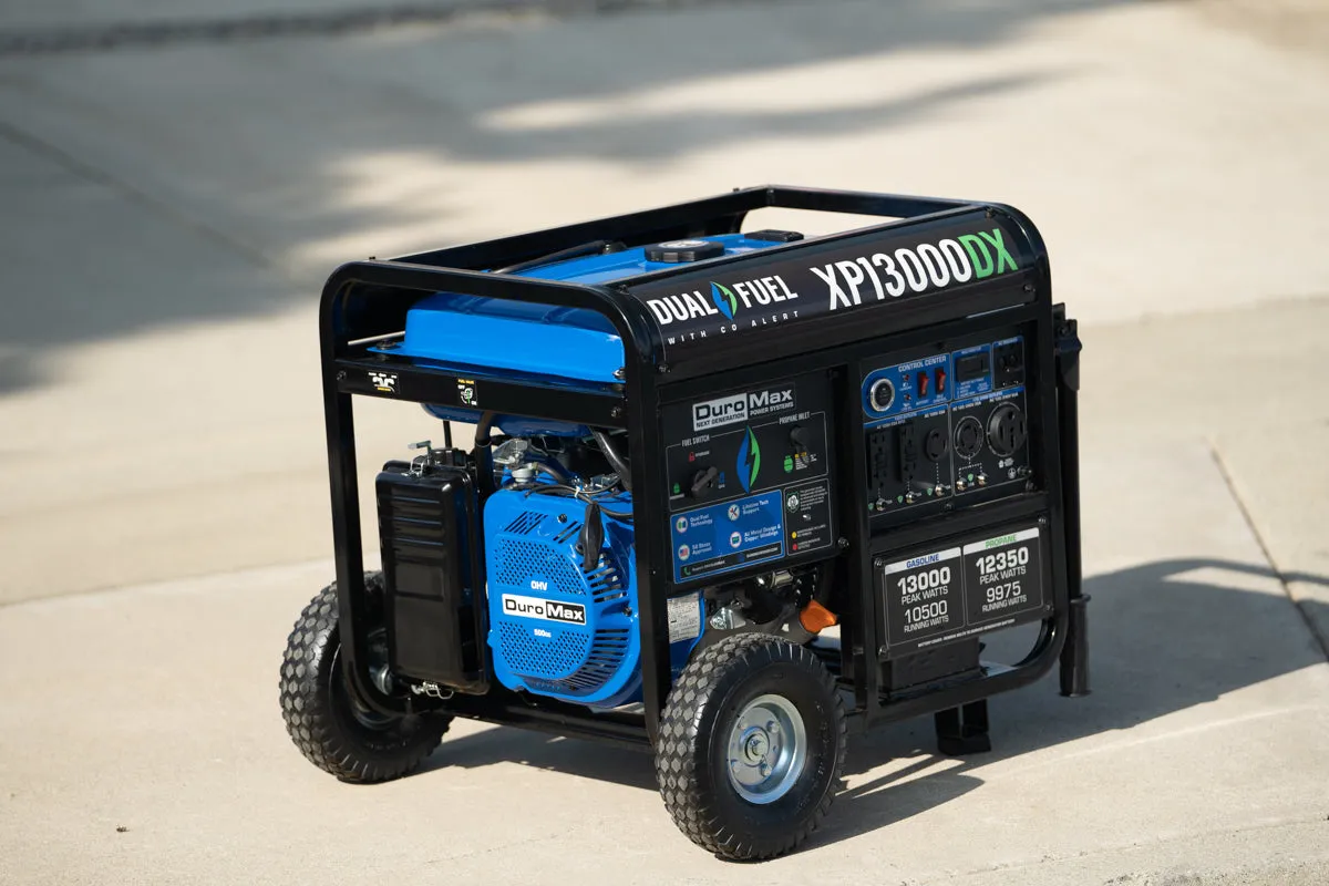 13,000 Watt Dual Fuel Portable Generator w/ CO Alert