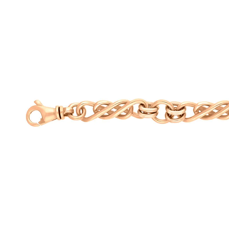 18ct Rose Gold Celtic Twist Handmade Bracelet