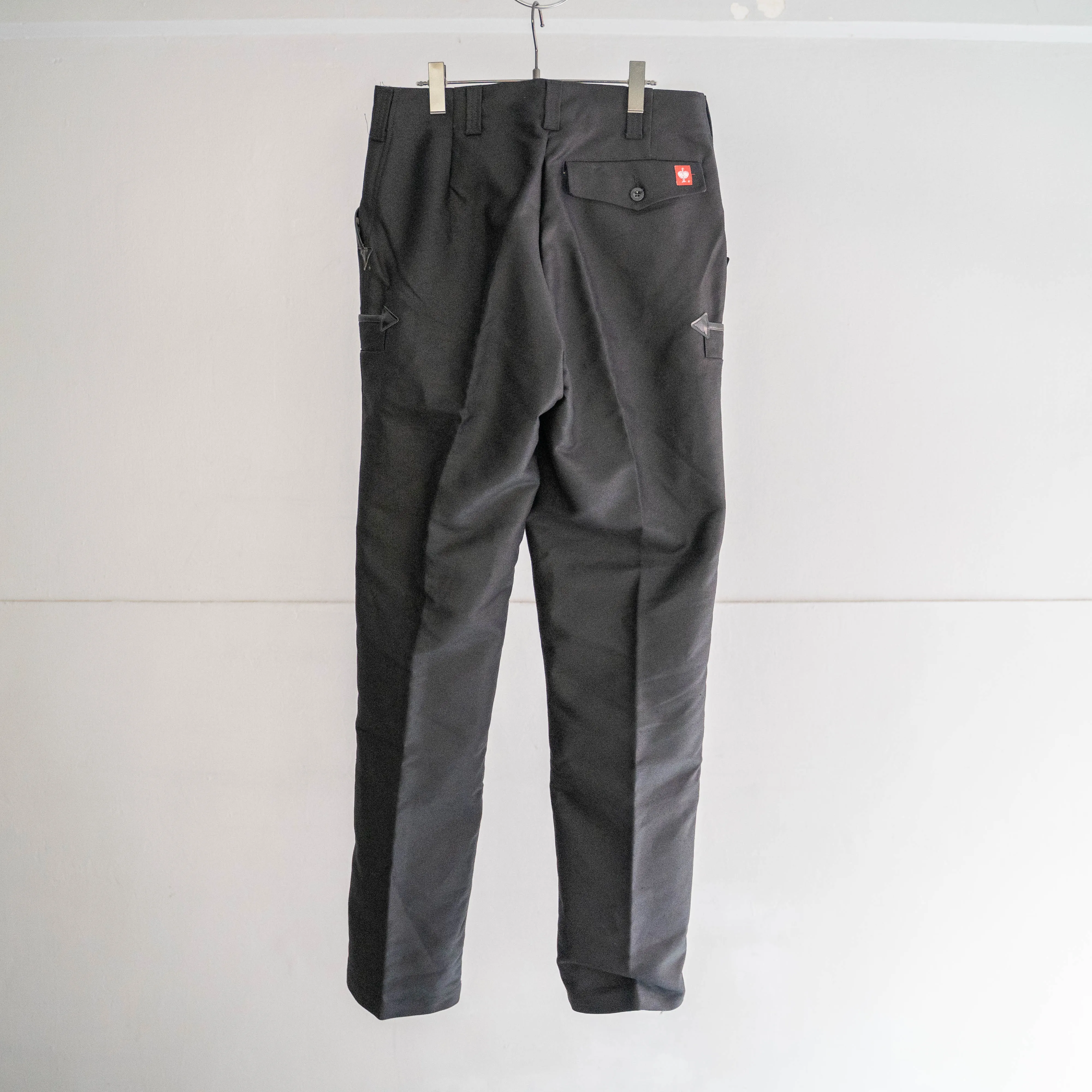 1990-00s Germany black color elephant skin logger pants 'dead stock' -2