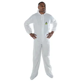 (25/Case) Defender II Microporous Coveralls | 50 gram, Hood, Boots,  Zipper, Elastic Wrists, Ankles & Waist