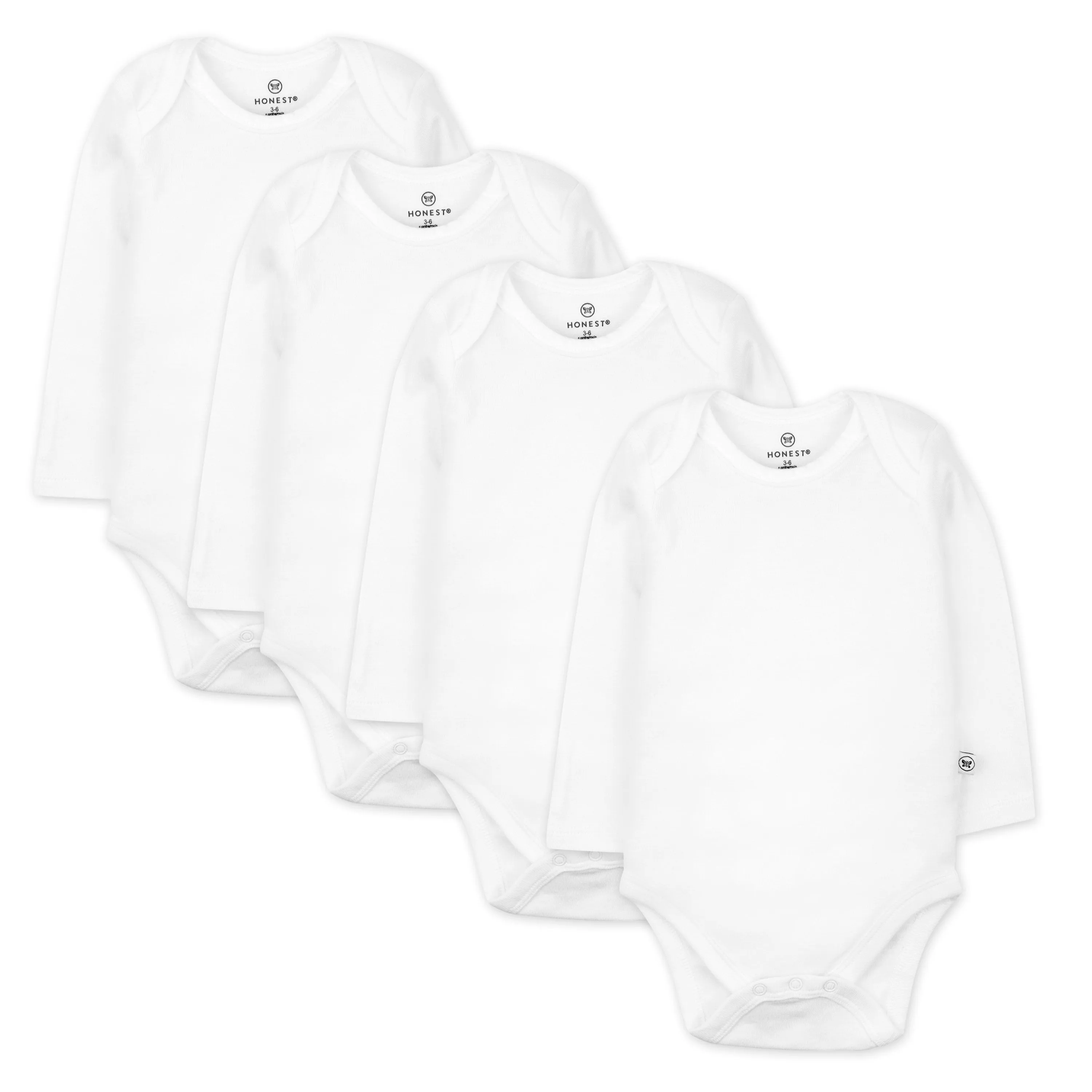 4-Pack Organic Cotton Long Sleeve Bodysuits