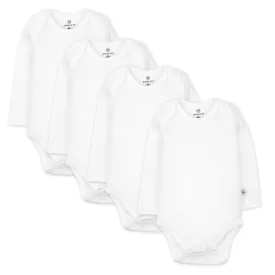 4-Pack Organic Cotton Long Sleeve Bodysuits