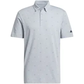 adidas Go-To Print 2 Polo Shirt - Light Grey