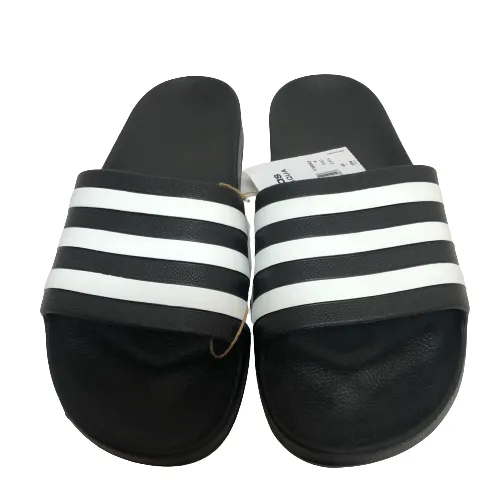 Adidas Unisex Black Adilette Aqua Slides | Brand New |