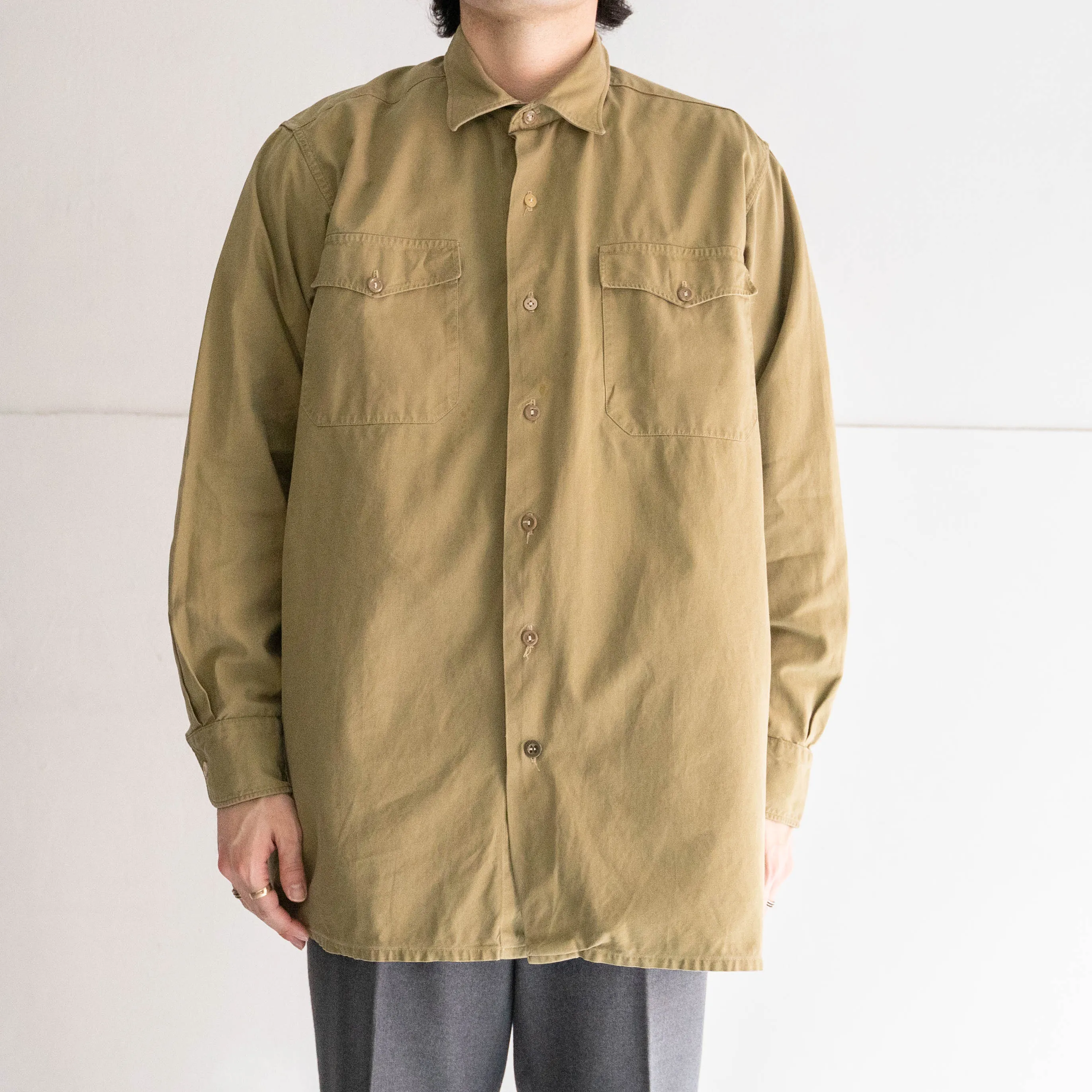 around 1960s USA? khaki work shirt