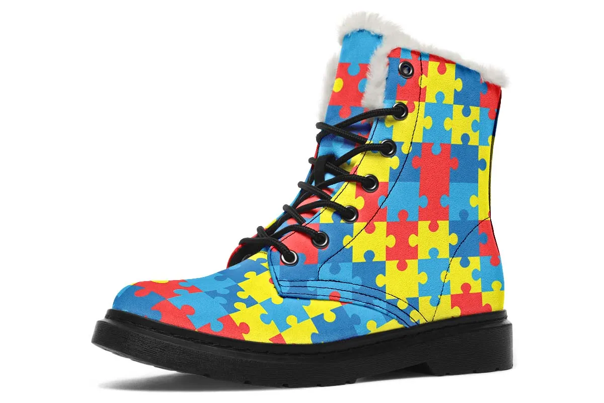 Autism Awareness Winter Boots