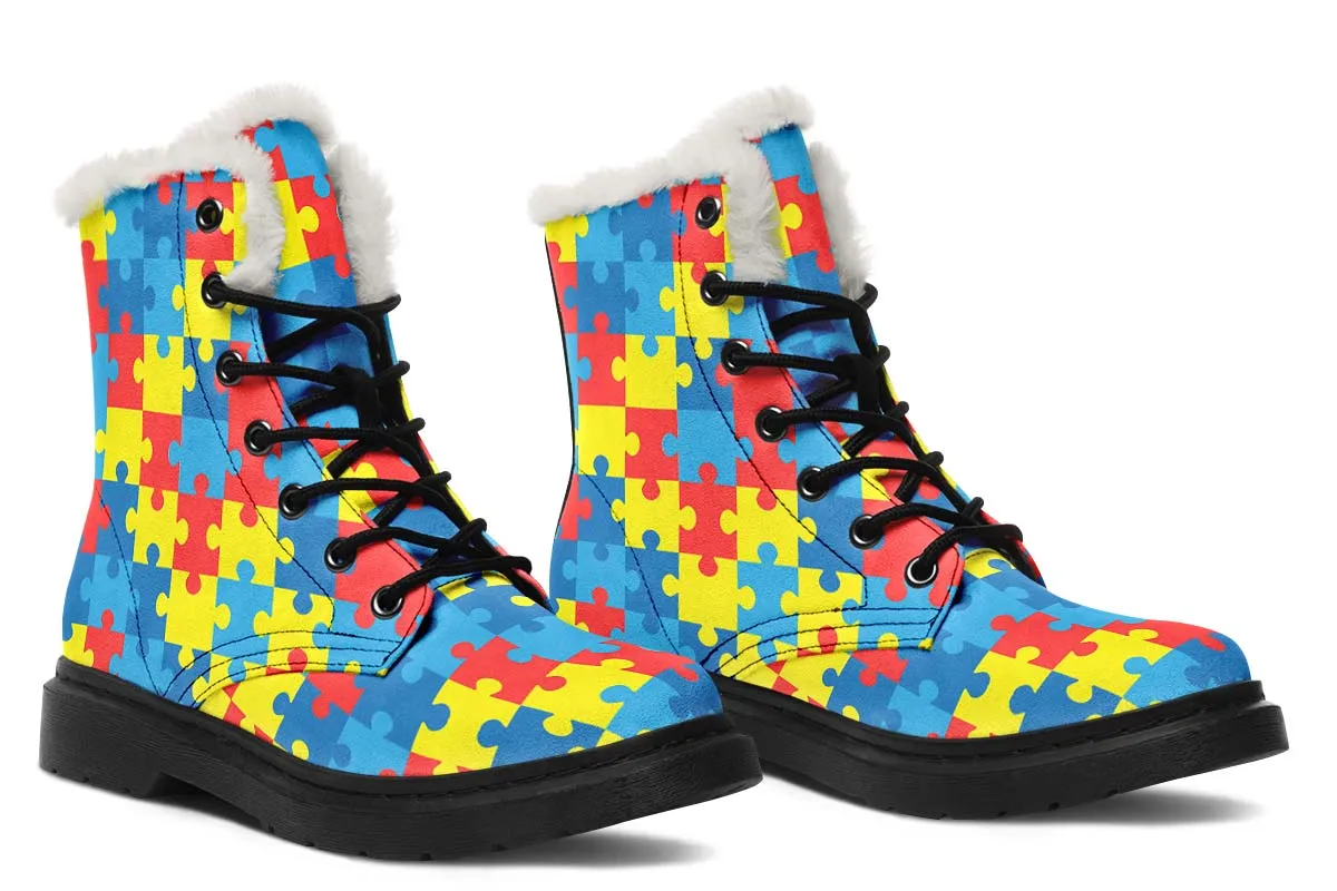 Autism Awareness Winter Boots