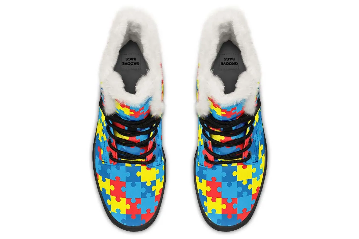 Autism Awareness Winter Boots