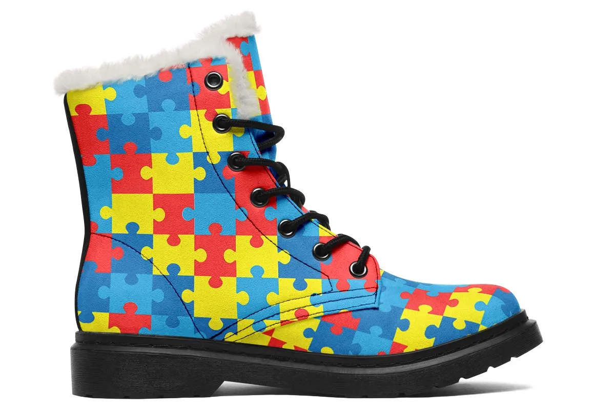 Autism Awareness Winter Boots