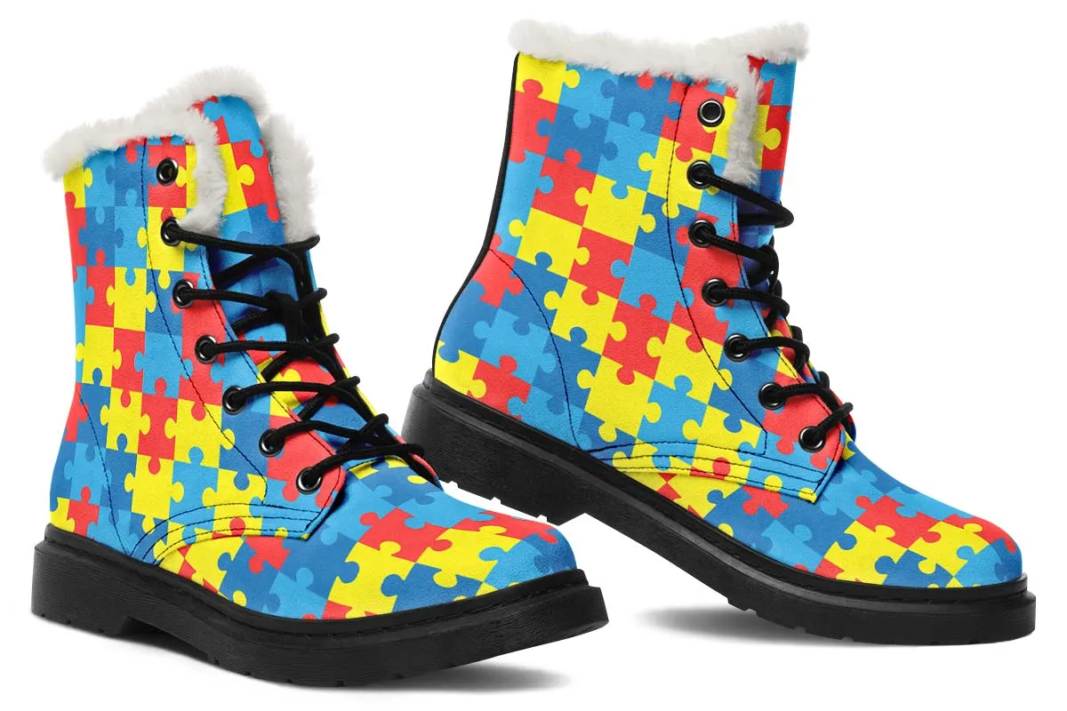 Autism Awareness Winter Boots