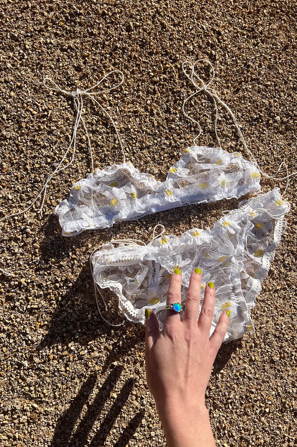 BACK IN STOCK! Anaphora Panty in Sheer Upcycled Vintage Daisy Tulle Mesh