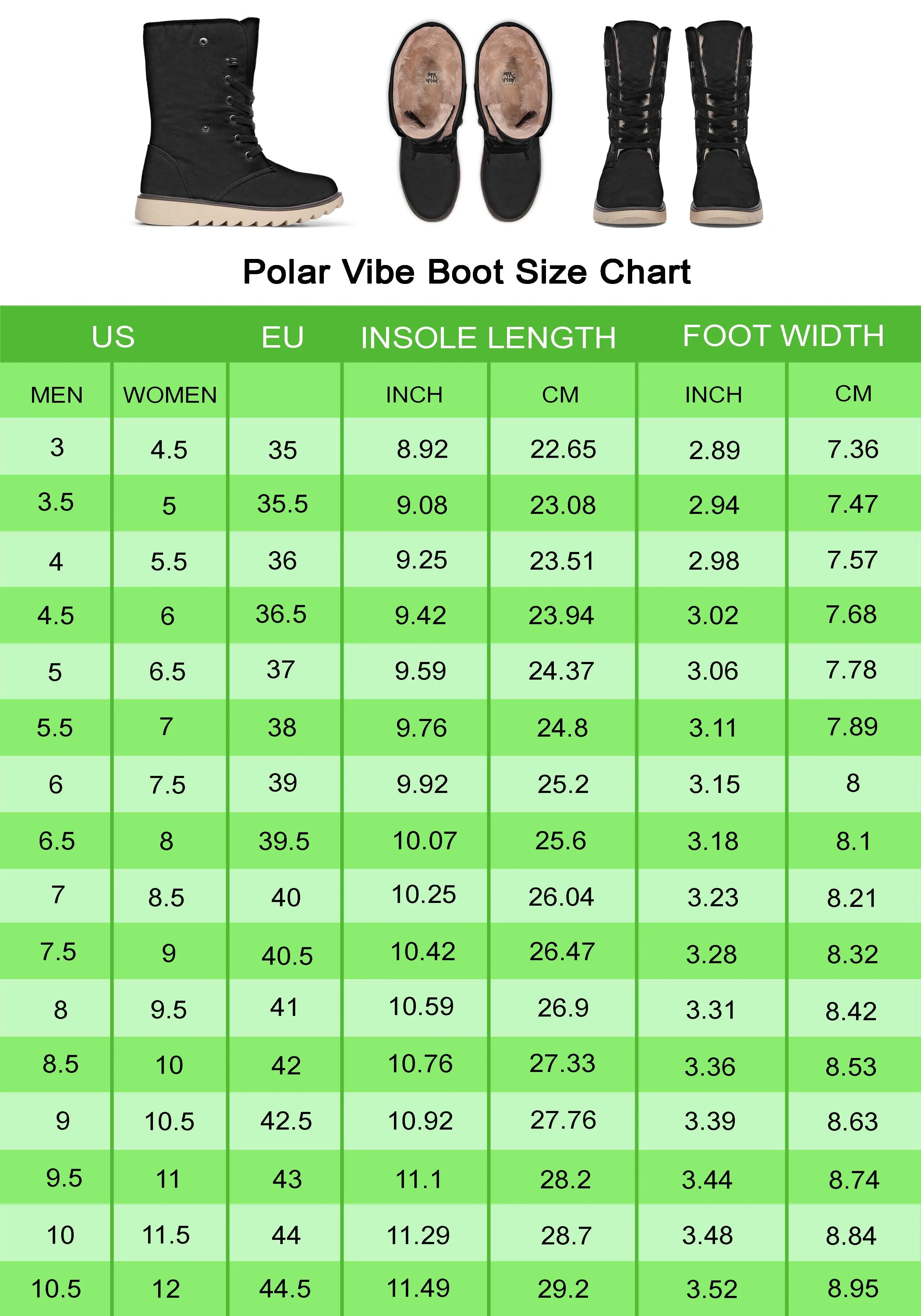 Baking Diagram Polar Vibe Boots