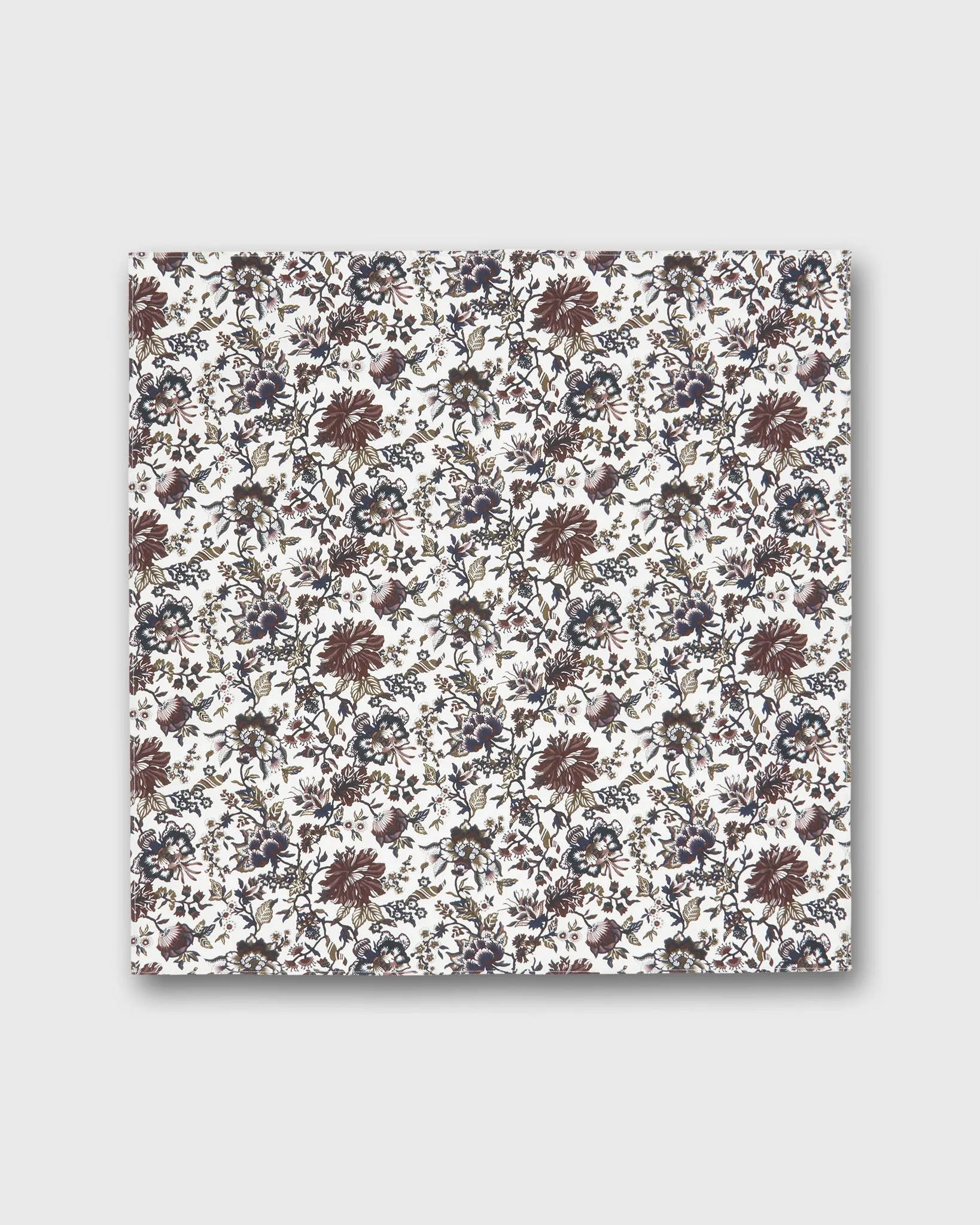 Bandana in White/Olive/Burgundy Christelle Liberty Fabric