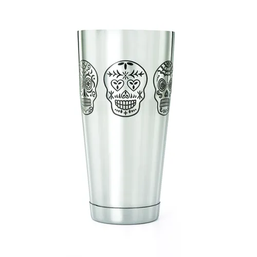 Barfly 28 Oz Skull Shaker, Vintage Finish