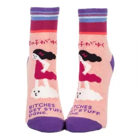 Bitches Get Stuff Done Socks Women's Ankle Sock