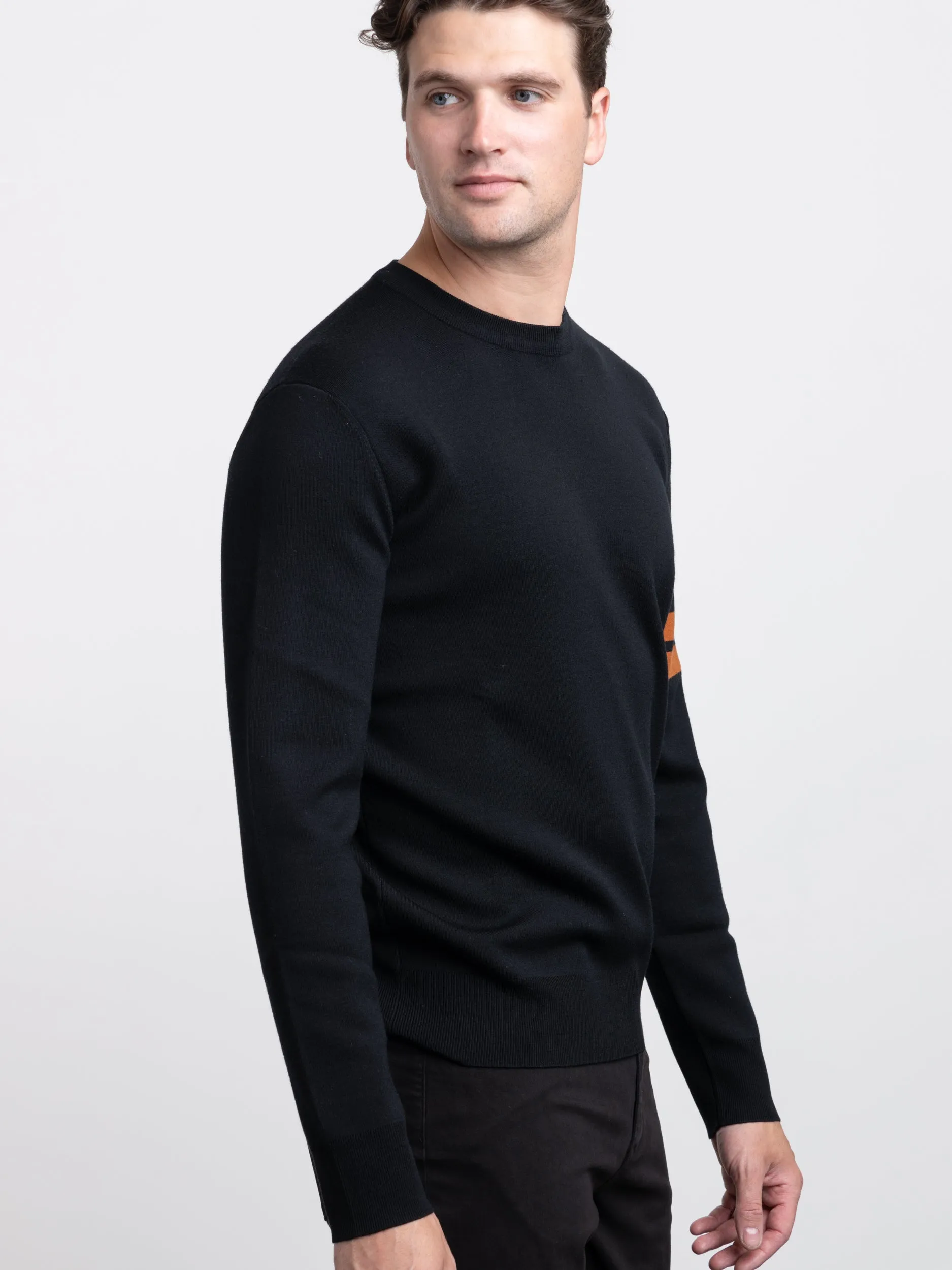 Black High Performance™ Wool Crewneck