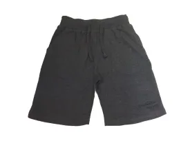 Brooklyn Work Script Embroidery Fleece Rid Shorts Heather Charcoal