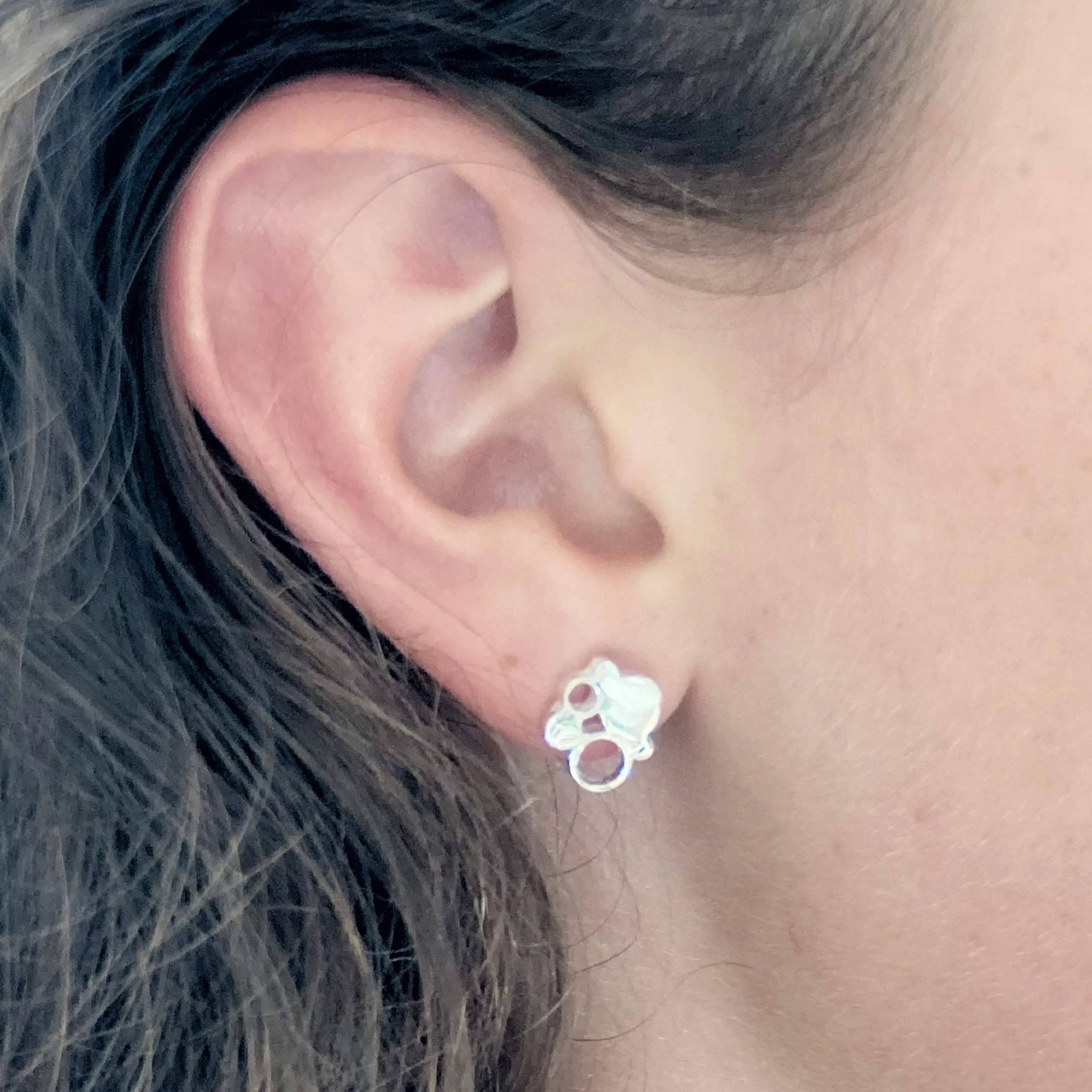 Bubble Reef Silver Studs