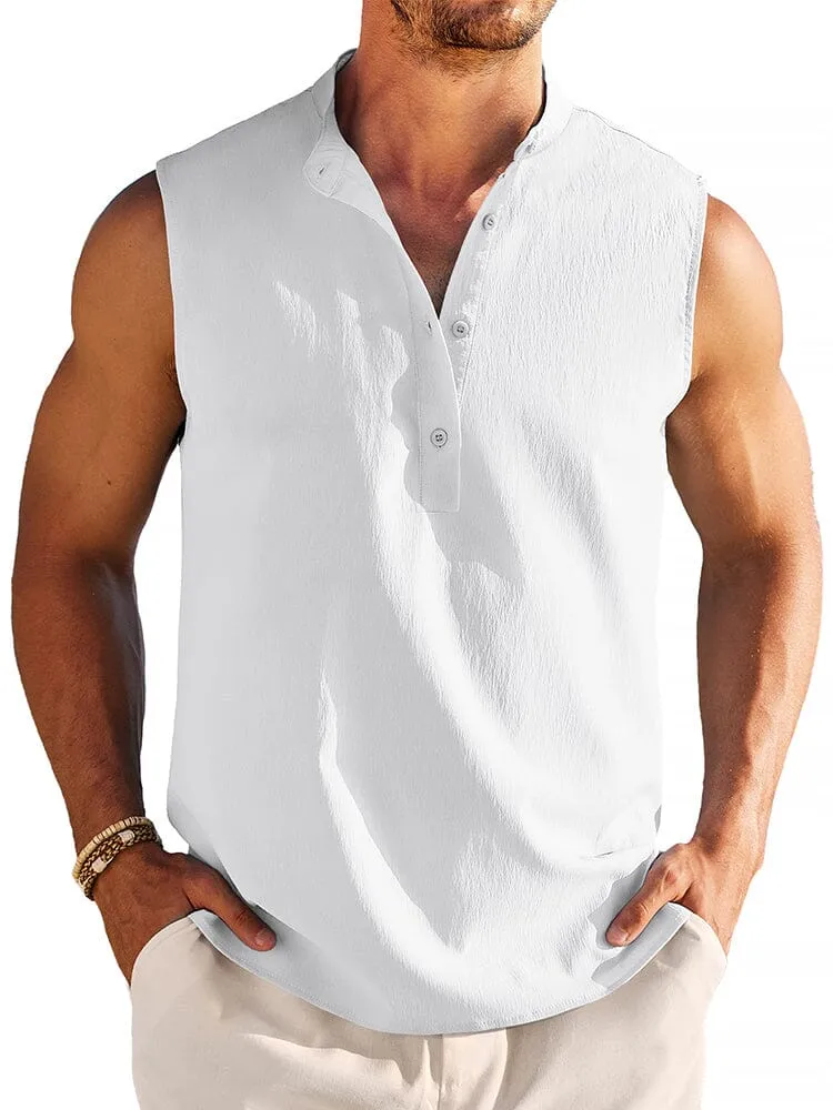 Casual Lightweight Henley Tank Top (US Only)