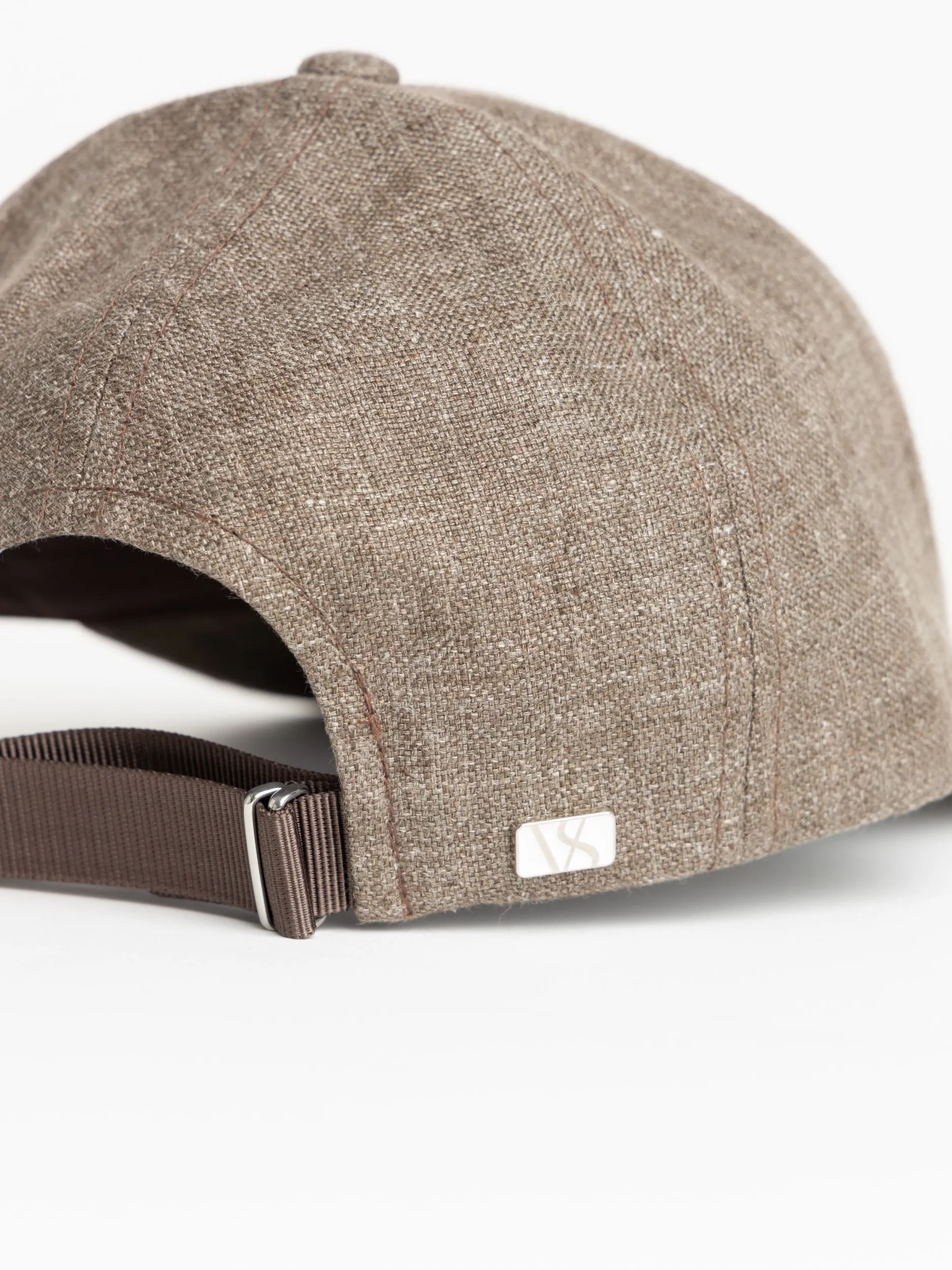 Cedar Brown Linen Ball Cap