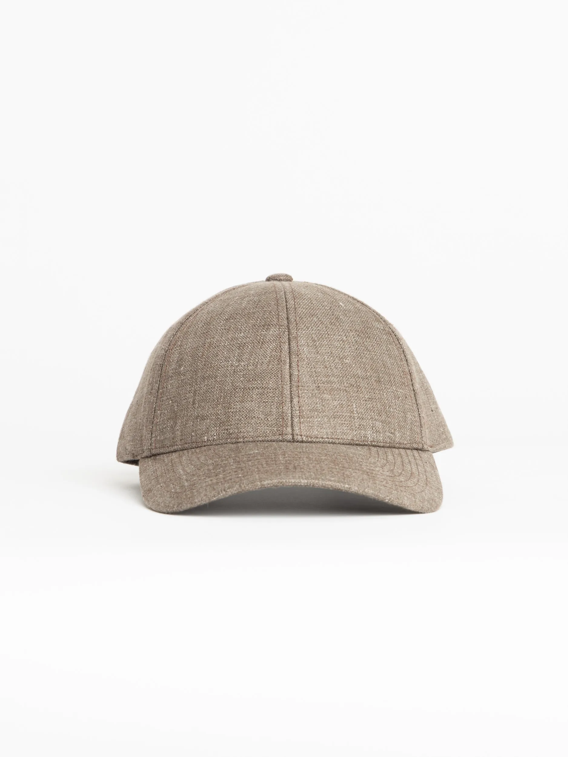 Cedar Brown Linen Ball Cap