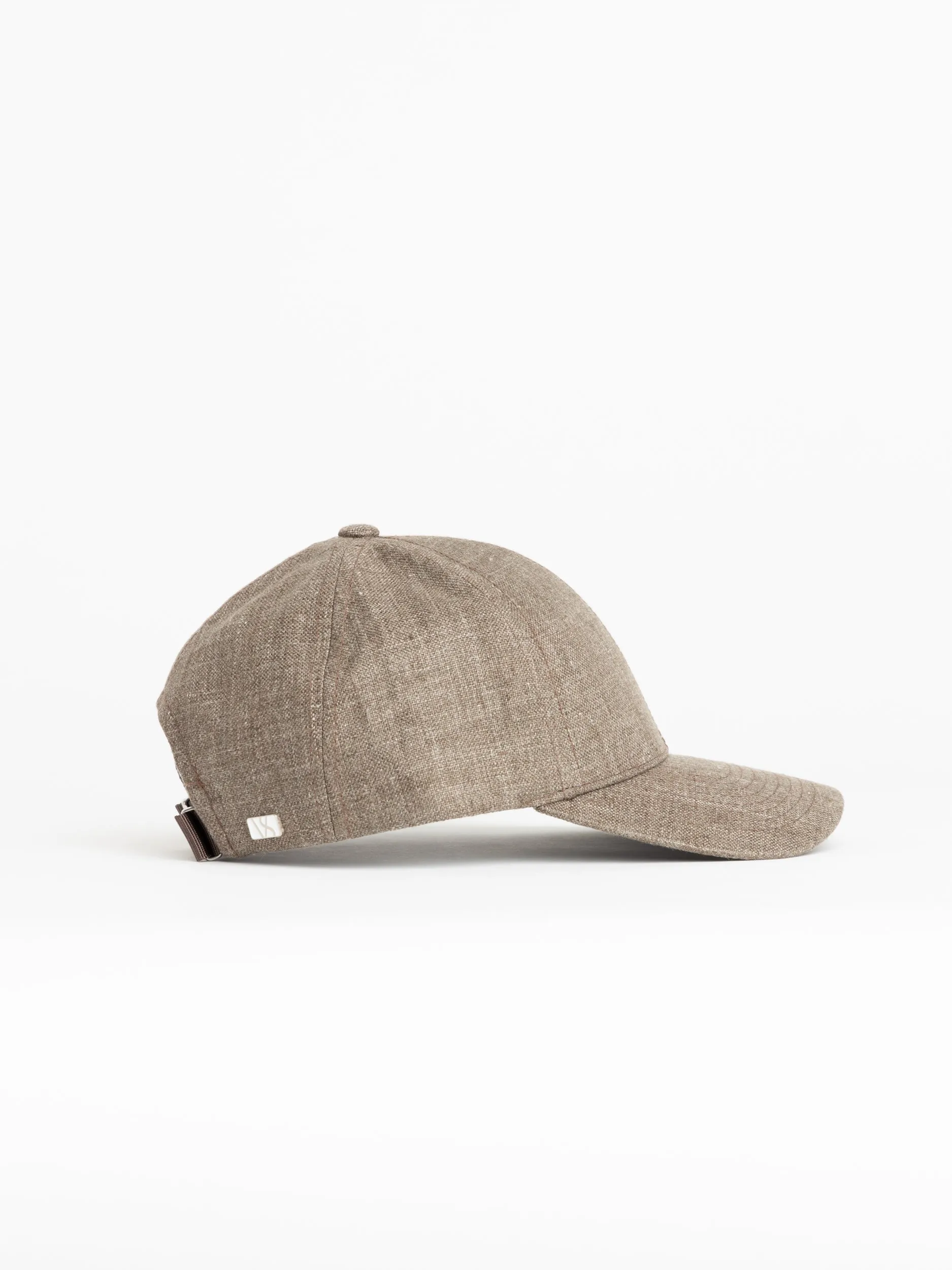 Cedar Brown Linen Ball Cap