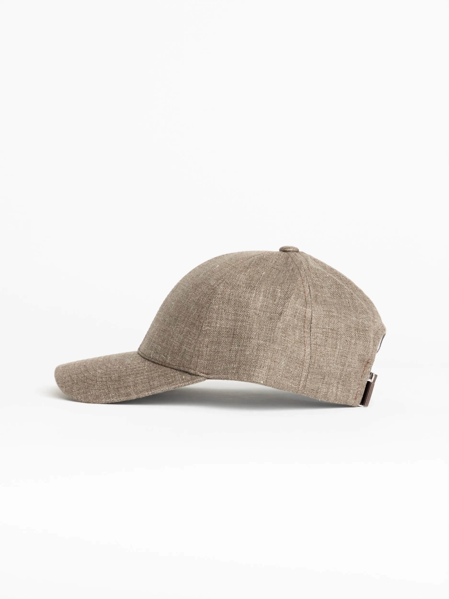 Cedar Brown Linen Ball Cap