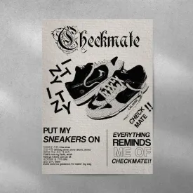 Checkmate Sneakers K-Pop Aesthetic Metal Poster