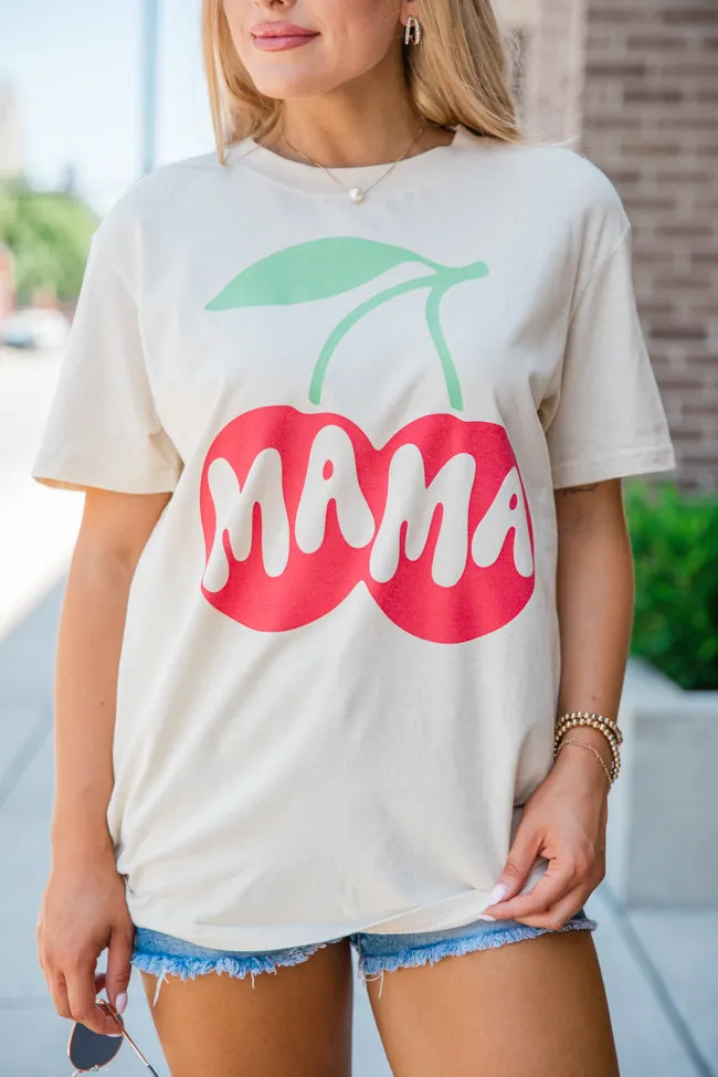 Cherry Mama Ivory Oversized Graphic Tee