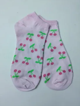 Cherry Pink Ankle Socks