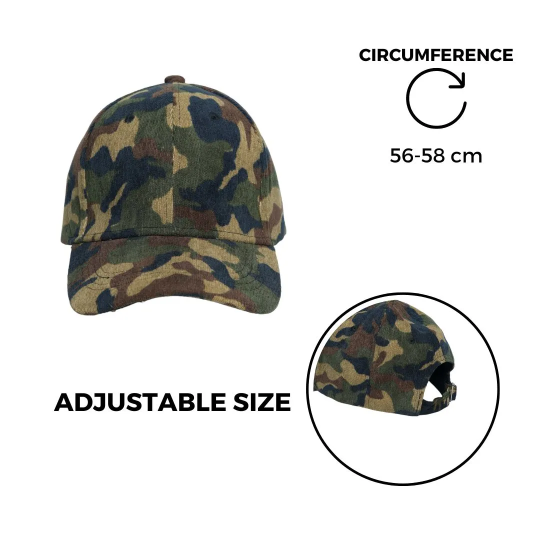 Chokore Camouflage Corduroy Cap (Army Green)