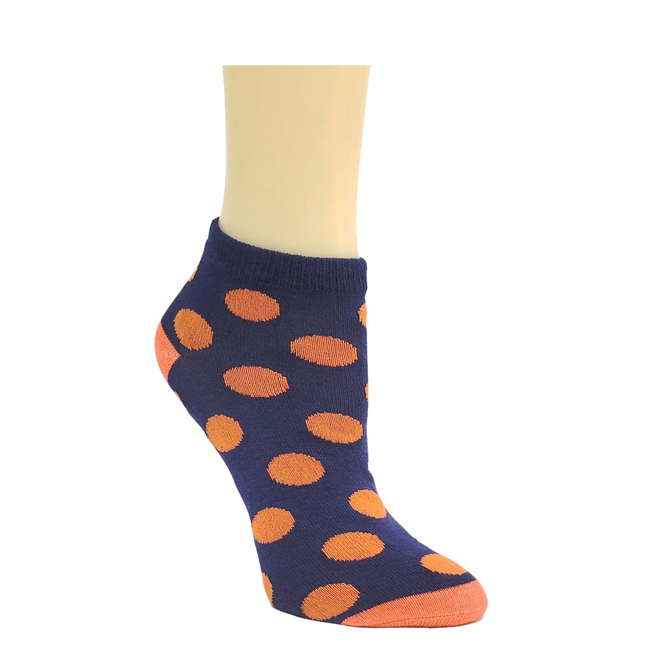 Colorful Polka Dot Patterned Ankle Socks (Adult Medium - Women's Shoe Sizes 5-10)