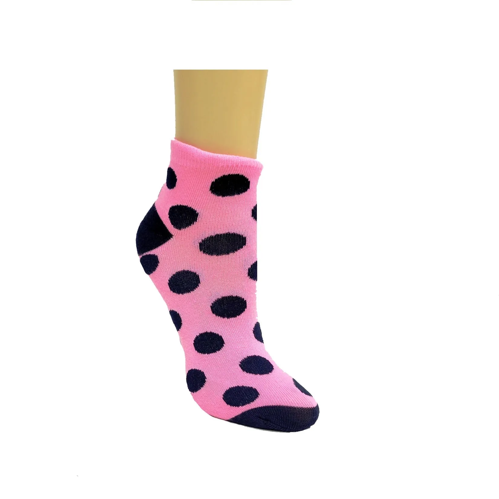 Colorful Polka Dot Patterned Ankle Socks (Adult Medium - Women's Shoe Sizes 5-10)