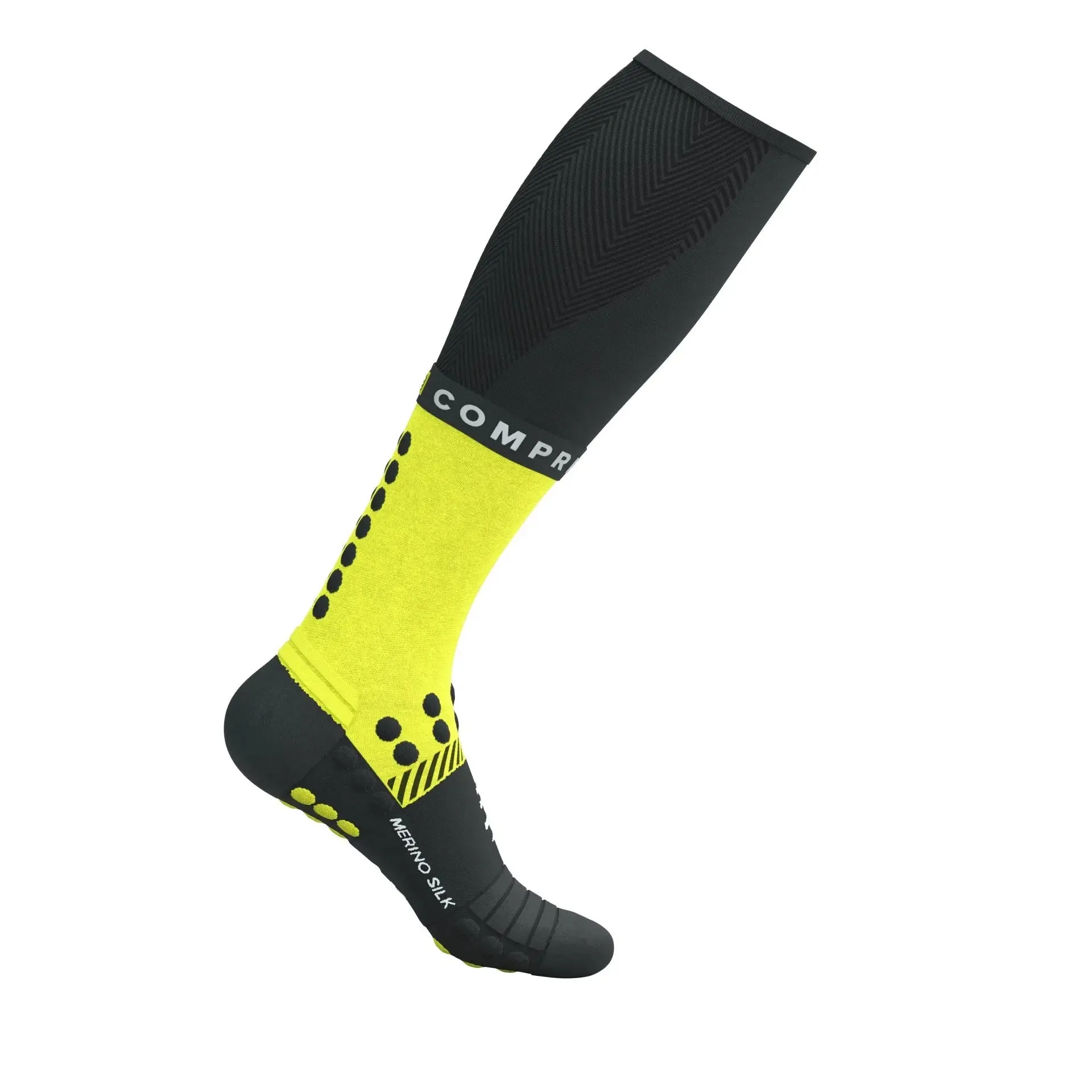 Compressport | Full Socks Winter Run | Black / Safe Yellow