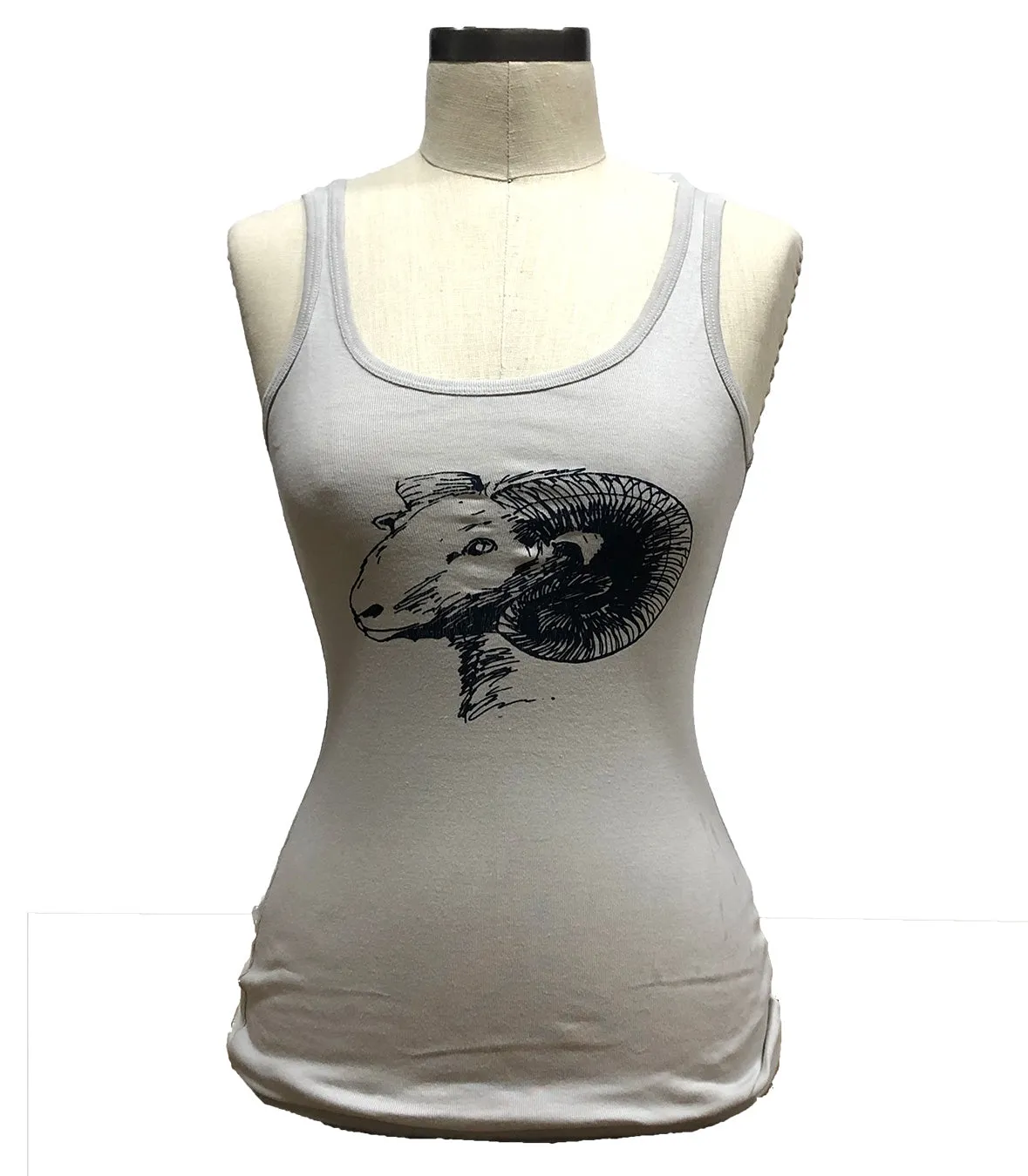 Cotton Tank Top with Ram