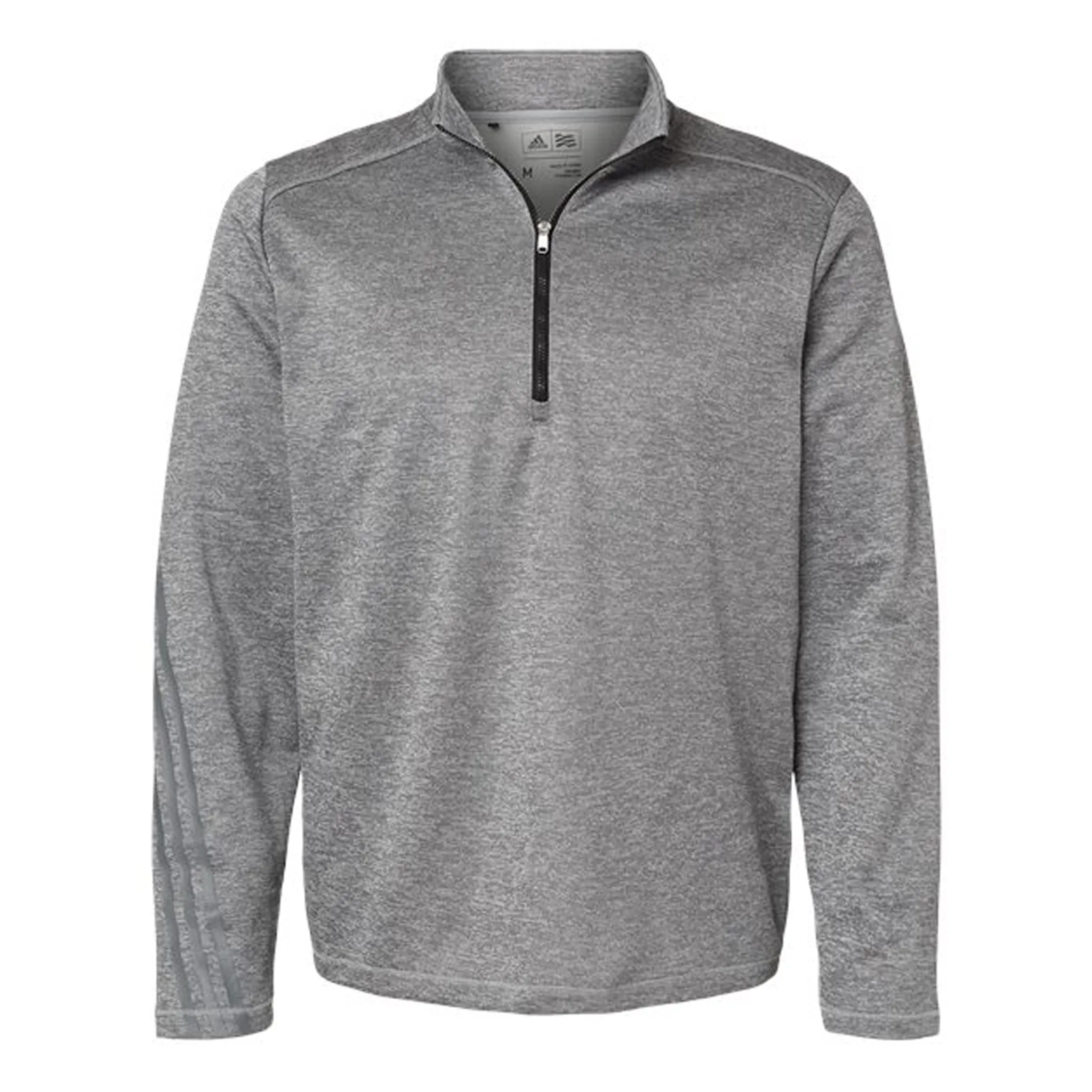 Customized Adidas Brushed Terry Heathered Quarter-Zip Pullover - Men's - Various Colors