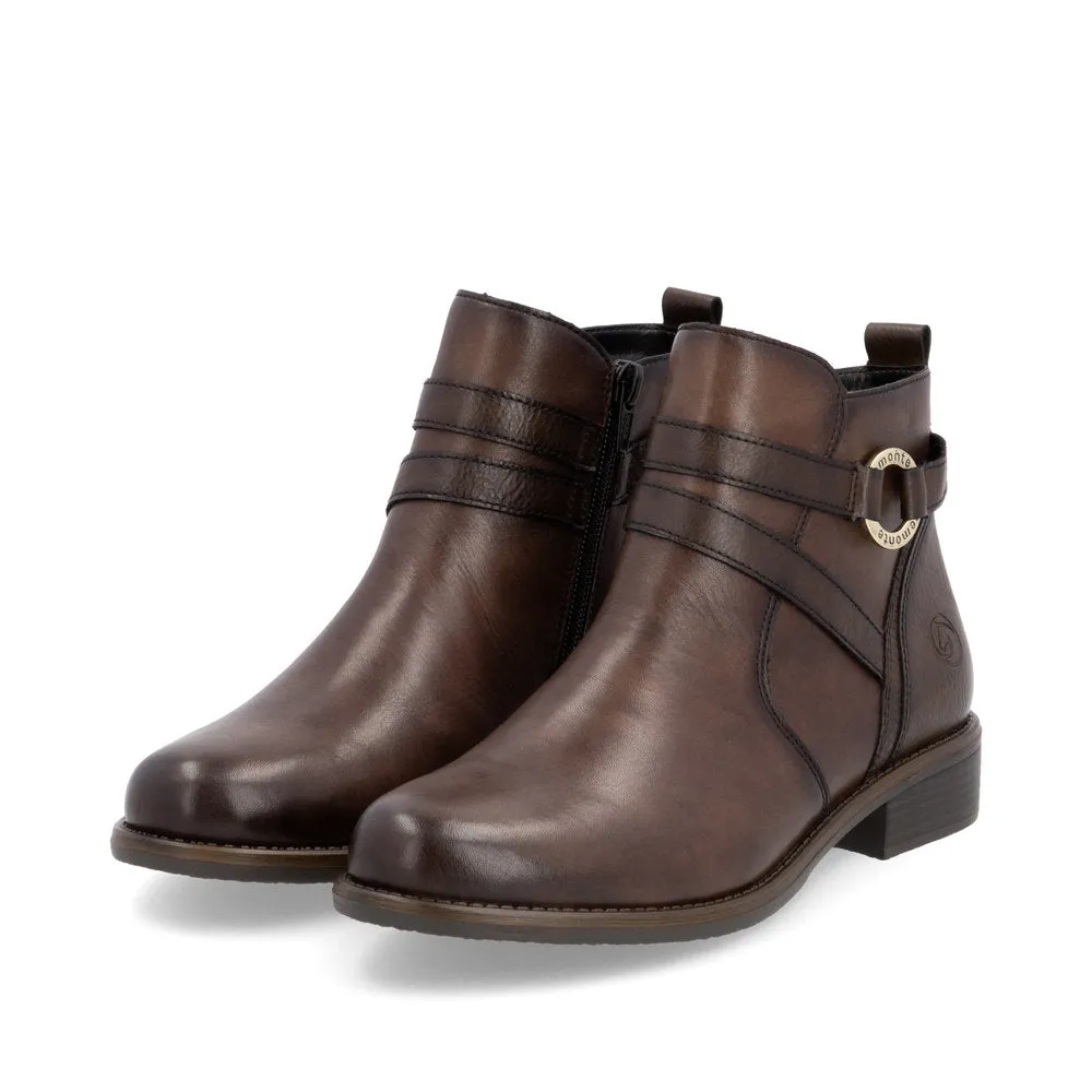 D0F77-25 Ankle Side Zip Brown