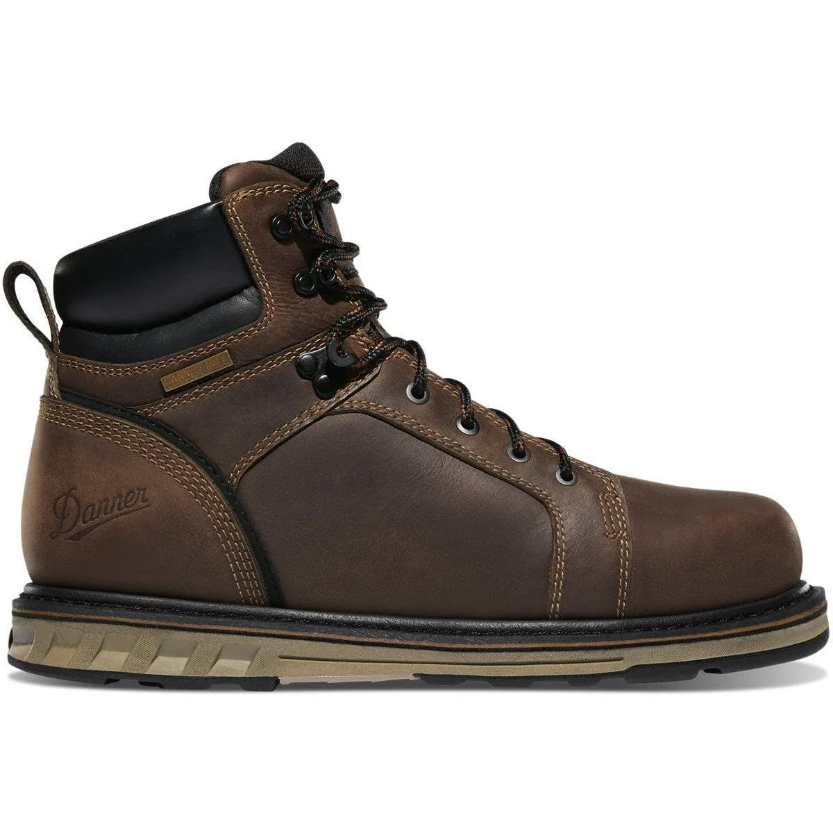 Danner Men's Steel Yard 6" ST Slip Resistant Work Boot -Brown- 12537