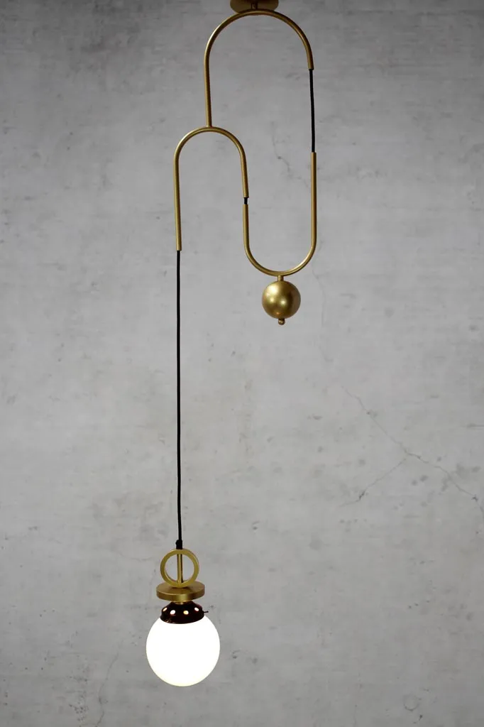 Dixon Pulley Glass Ball Pendant Light