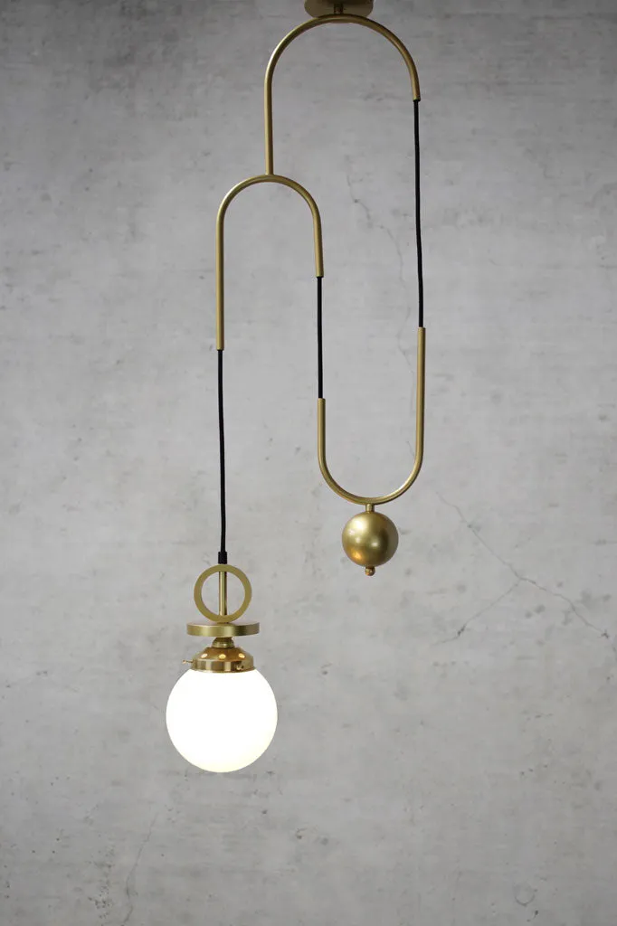 Dixon Pulley Glass Ball Pendant Light