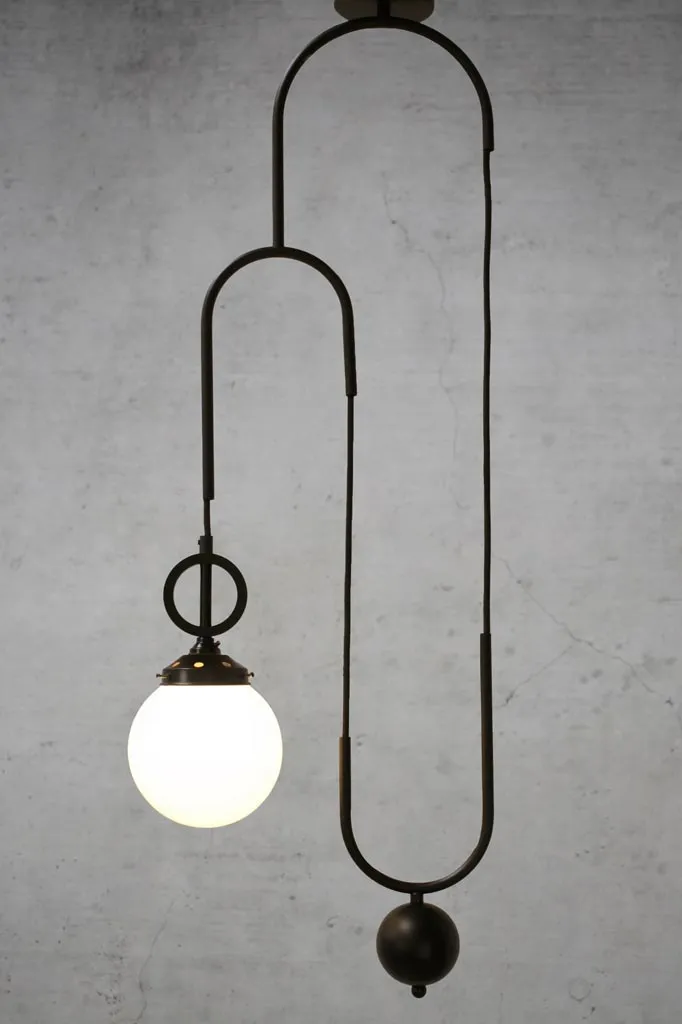 Dixon Pulley Glass Ball Pendant Light