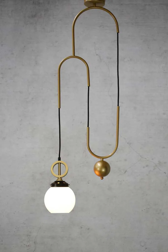 Dixon Pulley Glass Ball Pendant Light