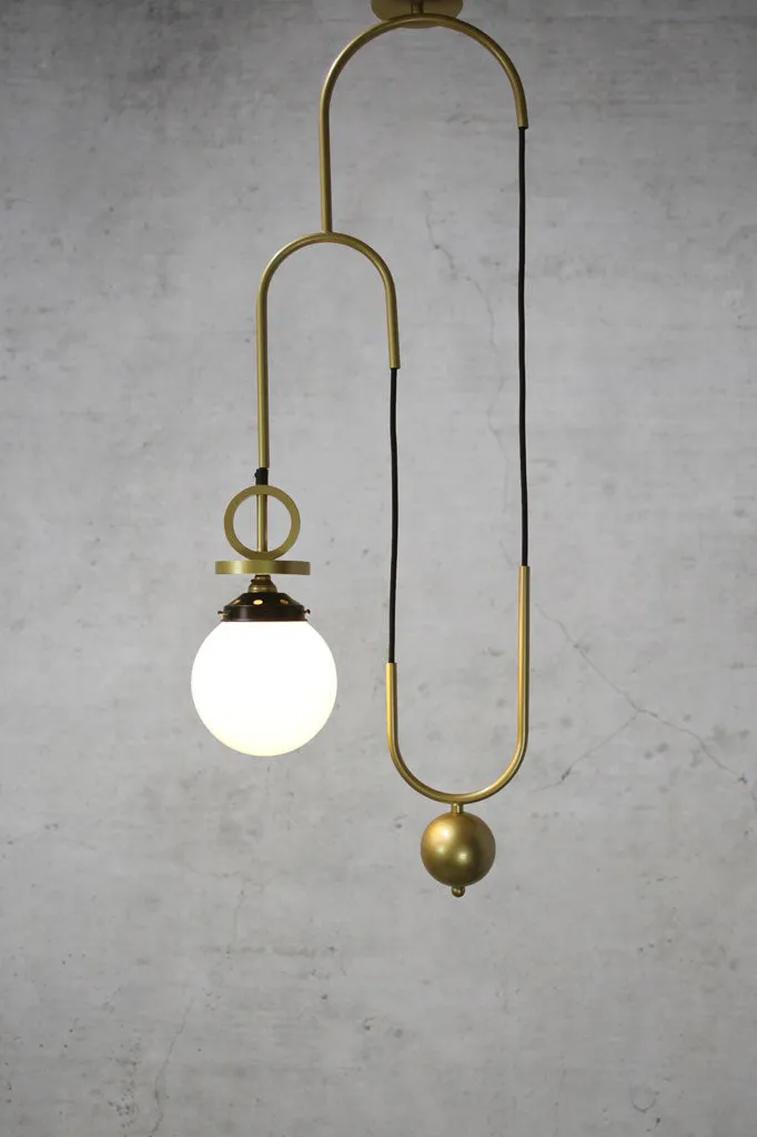 Dixon Pulley Glass Ball Pendant Light