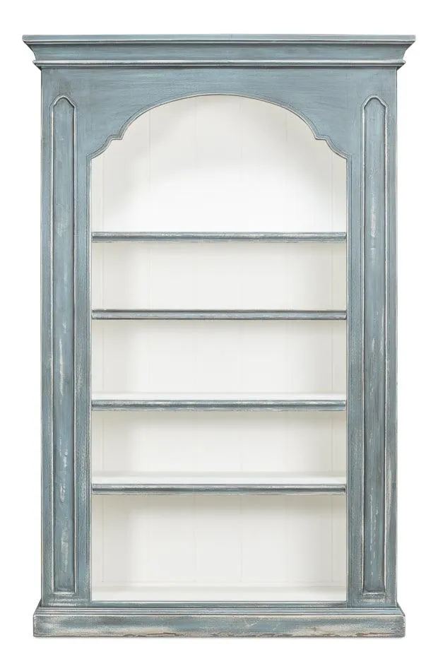 Dreamy Blue Arched Bookcase