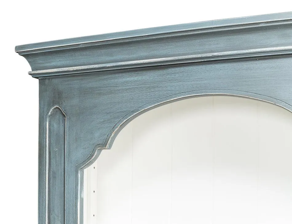 Dreamy Blue Arched Bookcase