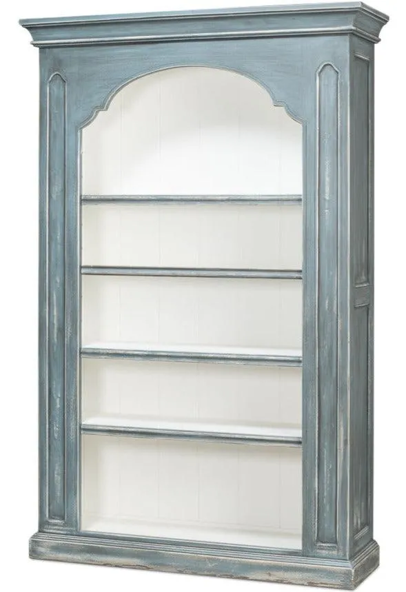 Dreamy Blue Arched Bookcase