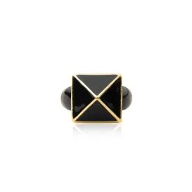 Enamel Pyramid One Stud Ring